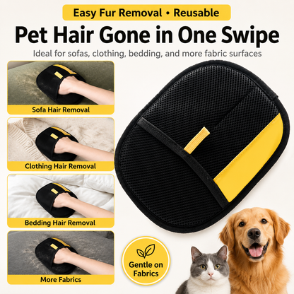 Clinclii Finger-Wear Pet Hair Remover for Sofas, Clothes & Bedding