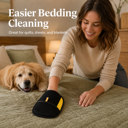 Clinclii Finger-Wear Pet Hair Remover for Sofas, Clothes & Bedding