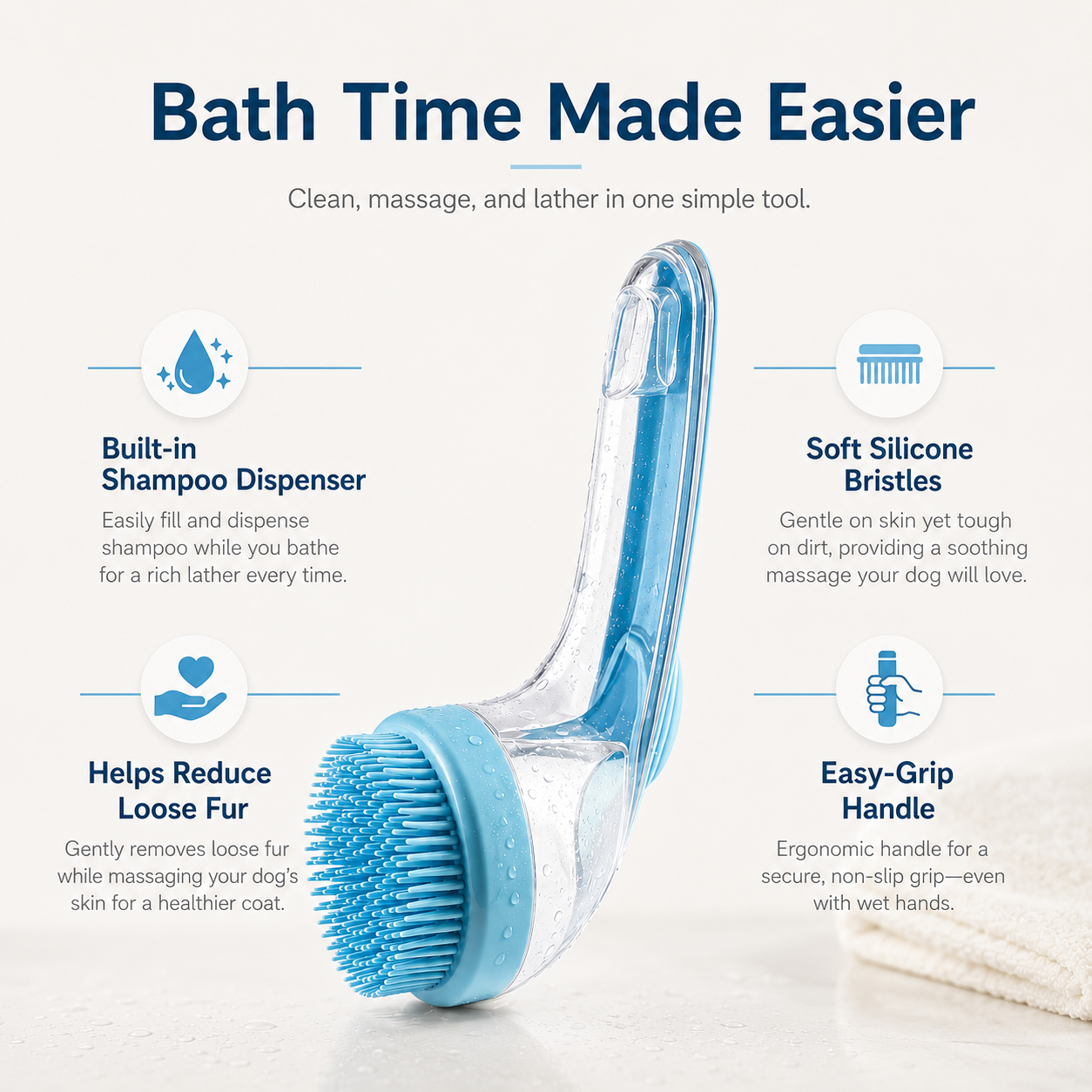 Pet grooming brush