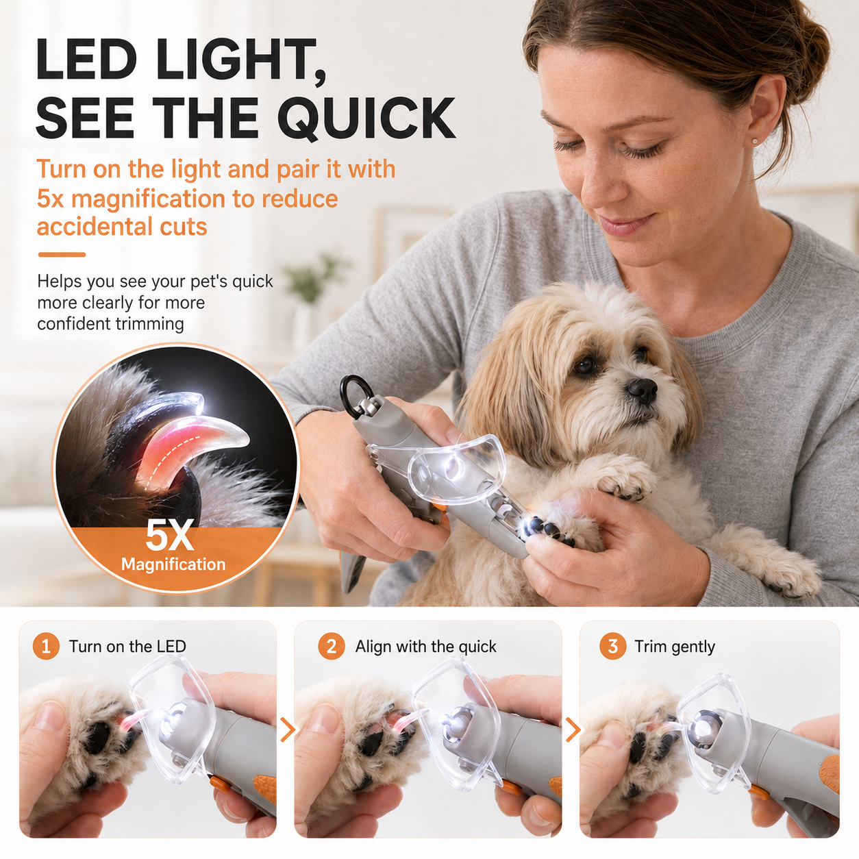 Clinclii LED Pet nail clippers